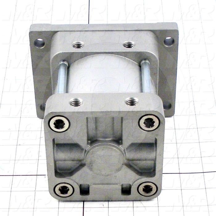 Air Cylinders, Single Rod Type, 3/4-16 UNC Rod Thread, 4" Bore, 1 1/4" Stroke, Both Ends Cushion, Front Flange Mounted