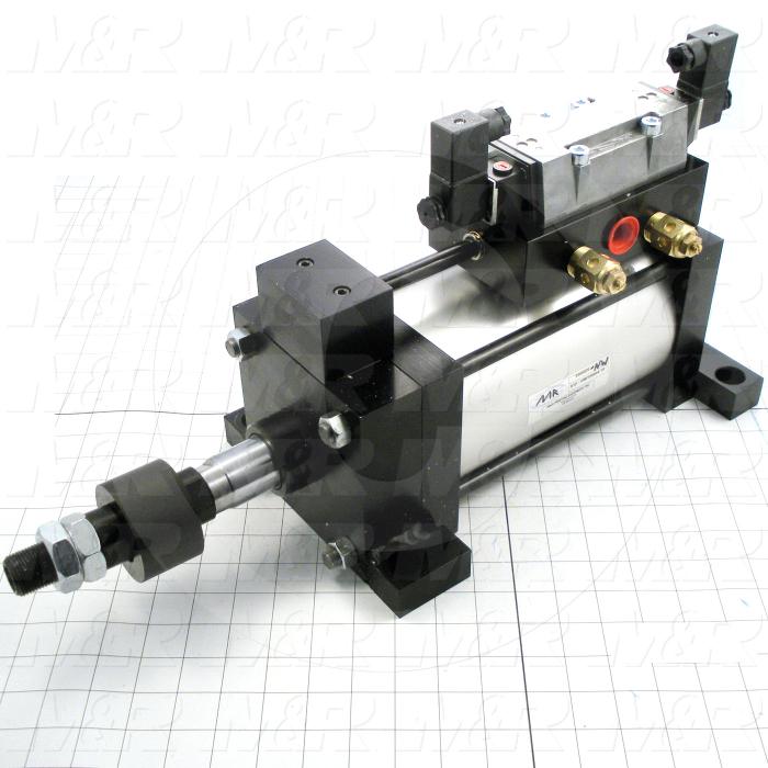Air Cylinders, Single Rod Type, 5" Bore, 6 3/8" Stroke, Index Cylinder Function