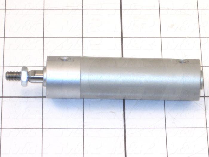 Air Cylinders, Single Rod Type, Double Acting Model, 3/4" Bore, 1" Stroke, Rubber Bumper