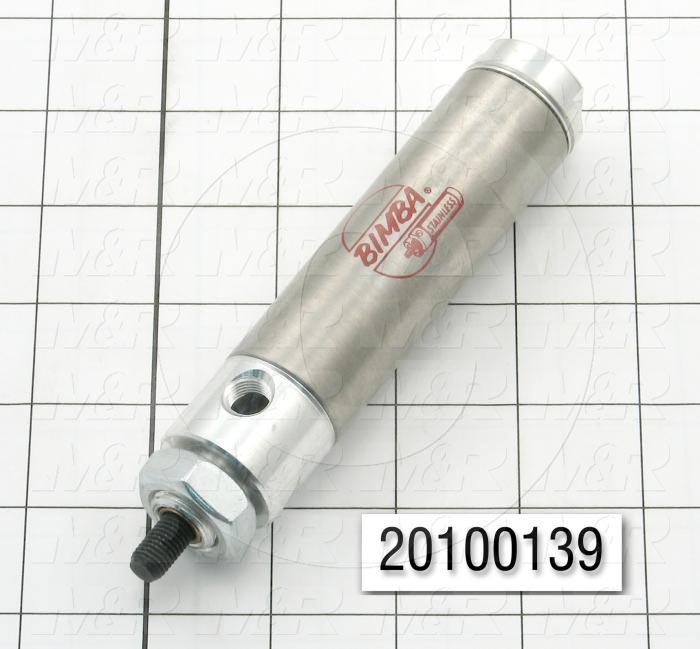 Air Cylinders, Single Rod Type, Standard NFPA, 5/16-24 UNF Rod Thread, 1 1/16" Bore, 4" Stroke, Both Ends Cushion