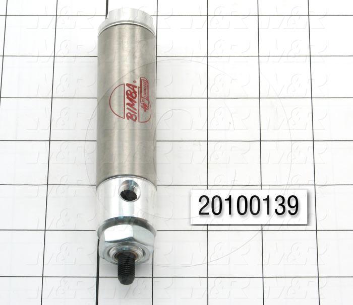Air Cylinders, Single Rod Type, Standard NFPA, 5/16-24 UNF Rod Thread, 1 1/16" Bore, 4" Stroke, Both Ends Cushion