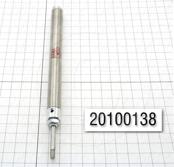 Air Cylinders, Single Rod Type, Standard NFPA, 7/16-20 UNF Rod Thread, 1 1/4" Bore, 12" Stroke