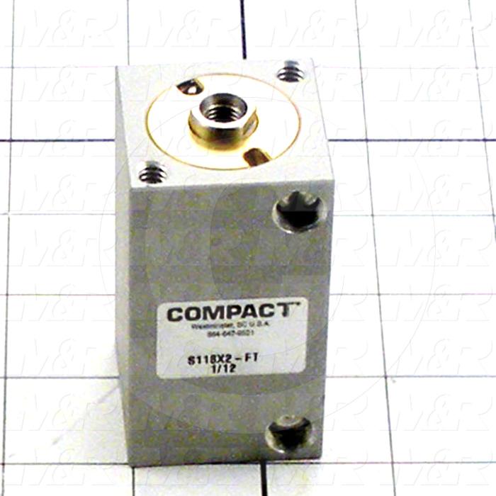 Air Cylinders, Square Cylinder Type, Double Acting Model, 1 1/8" Bore, 2" Stroke