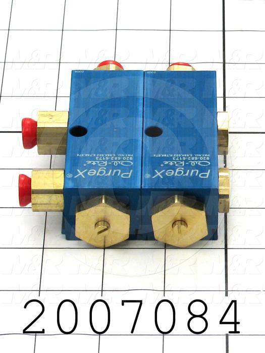 Air Injector Pump, 2 Pump(s) in the Unit, 2 Feeds, 3.25 in. Width, 4.09 in. Length, 40.00 psi Inlet Air Pressure Min., 120.00 psi Inlet Air Pressure Max.