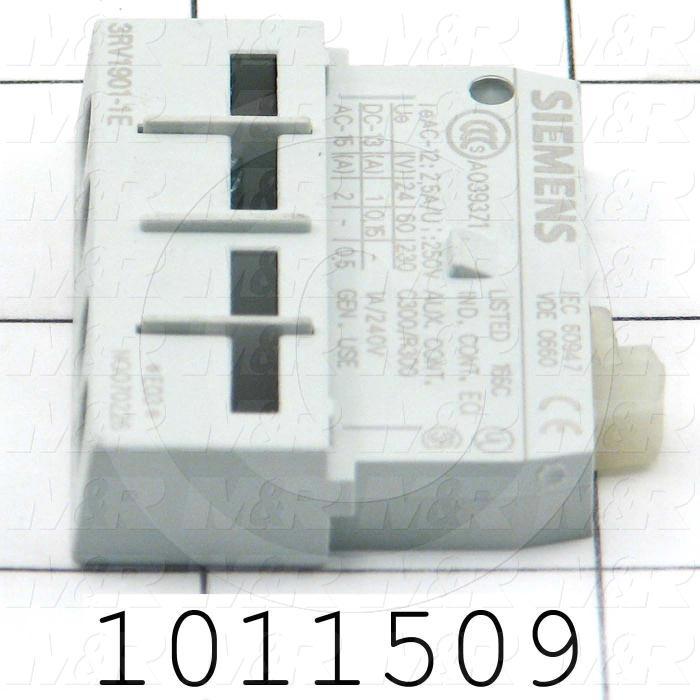Aux Contact for Contactor, 2 Poles, 1 NO, 1 NC