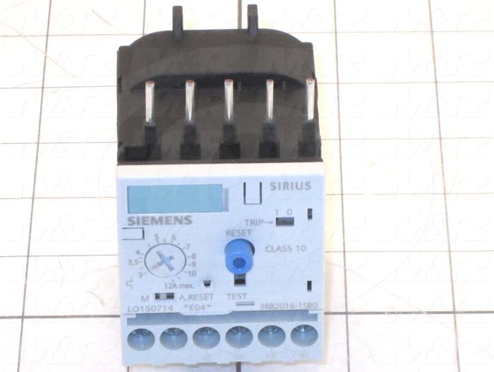 Aux Contact for Overload, 2 Poles, 1 NO, 1 NC, 3A Minimum Current, 12A Maximum Current