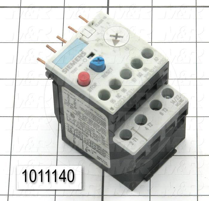 Aux Contact for Overload, 2 Poles, 1 NO, 1 NC, 3A Minimum Current, 12A Maximum Current