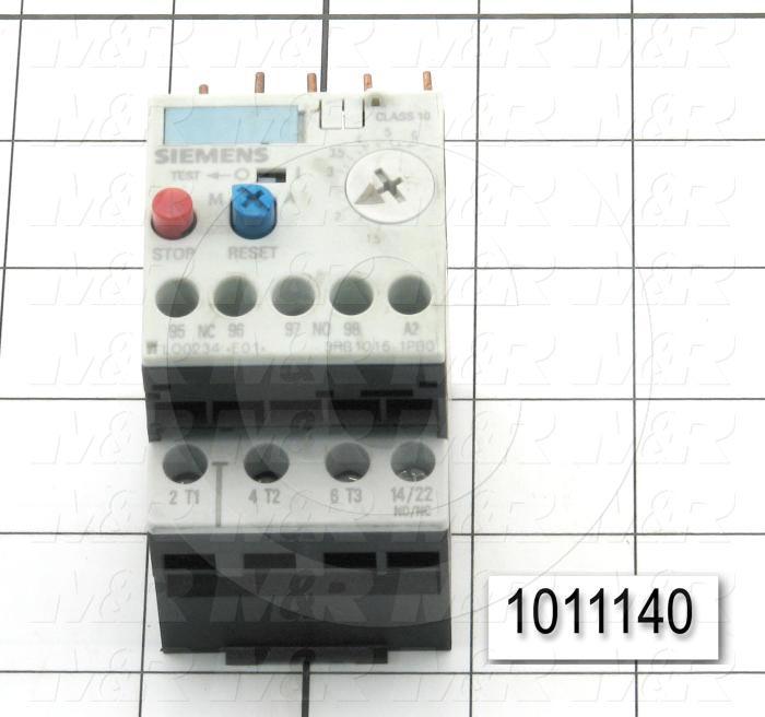 Aux Contact for Overload, 2 Poles, 1 NO, 1 NC, 3A Minimum Current, 12A Maximum Current