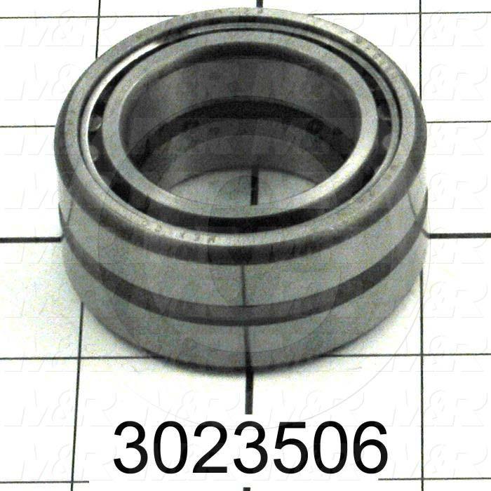 Bearings, Needle Roller, 1.312" Inside Diameter, 2.188" Outside Diameter, 1.25 in. Width, Open, Outer Ring, Rollers, Inner Ring, Steel Material