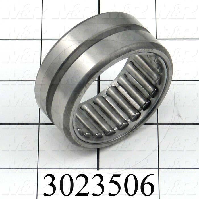 Bearings, Needle Roller, 1.312" Inside Diameter, 2.188" Outside Diameter, 1.25 in. Width, Open, Outer Ring, Rollers, Inner Ring, Steel Material