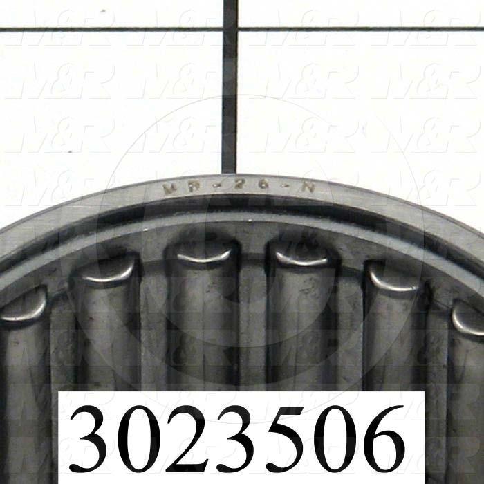 Bearings, Needle Roller, 1.312" Inside Diameter, 2.188" Outside Diameter, 1.25 in. Width, Open, Outer Ring, Rollers, Inner Ring, Steel Material