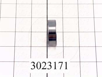 Bearings, Radial Ball, 0.50 in. Inside Diameter, 1.625" Outside Diameter, 1.50 in. Width, Double Sealed, Steel Material