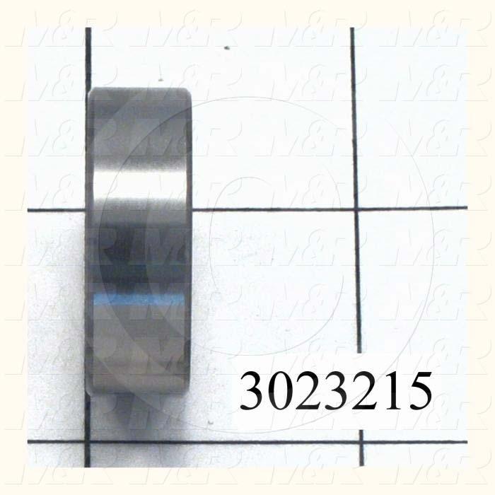 Bearings, Radial Ball, Accuracy Class ABEC-1, 0.38 in. Inside Diameter, 1.125" Outside Diameter, 0.375 in. Width, Double Shielded, Steel Material