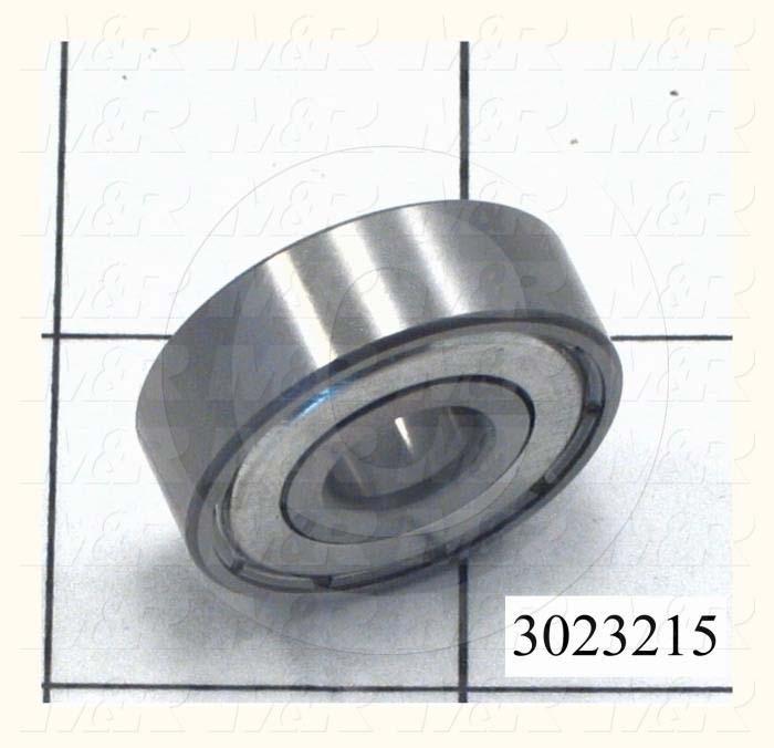 Bearings, Radial Ball, Accuracy Class ABEC-1, 0.38 in. Inside Diameter, 1.125" Outside Diameter, 0.375 in. Width, Double Shielded, Steel Material