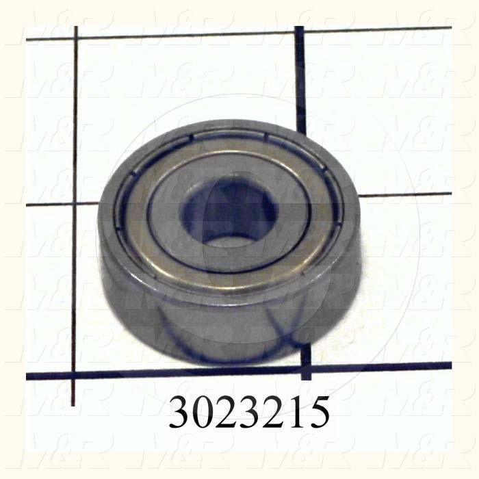 Bearings, Radial Ball, Accuracy Class ABEC-1, 0.38 in. Inside Diameter, 1.125" Outside Diameter, 0.375 in. Width, Double Shielded, Steel Material