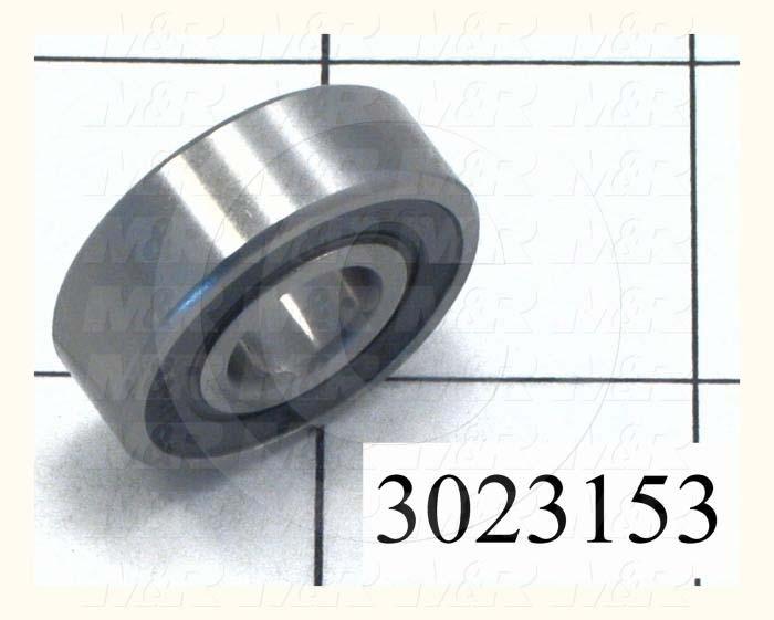 Bearings, Radial Ball, Accuracy Class ABEC-1, 0.437" Inside Diameter, 1.125" Outside Diameter, 0.375 in. Width, Double Sealed, Do Not Substitute, Steel Material