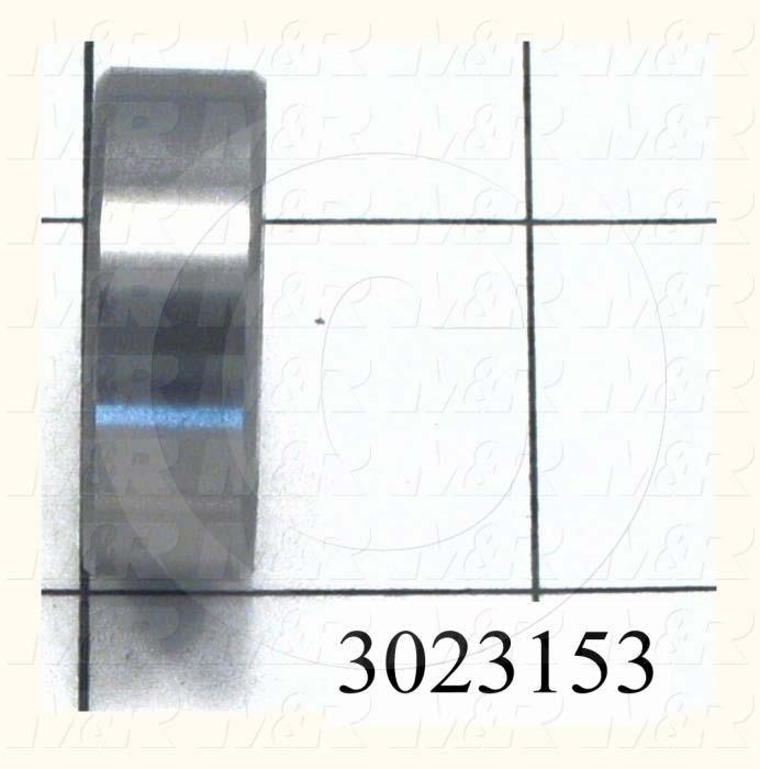 Bearings, Radial Ball, Accuracy Class ABEC-1, 0.437" Inside Diameter, 1.125" Outside Diameter, 0.375 in. Width, Double Sealed, Do Not Substitute, Steel Material