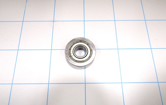 Bearings, Radial Ball With Flange, 8 mm Inside Diameter, 19 mm Outside Diameter, 6 mm Width, Single Shielded, Chrome Silicon Steel Material