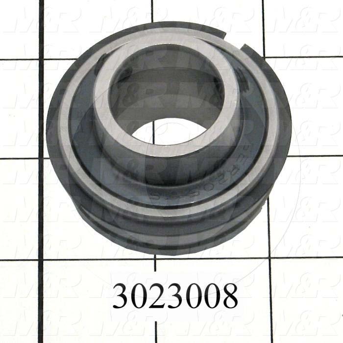 Bearings, Radial Ball with Snap Ring, 1.00" Inside Diameter, 2.265" Outside Diameter, 1.38" Width, Double Sealed, Steel Material