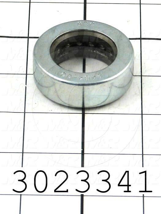 Bearings, Thrust Ball, 1.016" Inside Diameter, 1.75" Outside Diameter, 0.63" Width, Open, Unground, Banded, Series 600, Steel Material