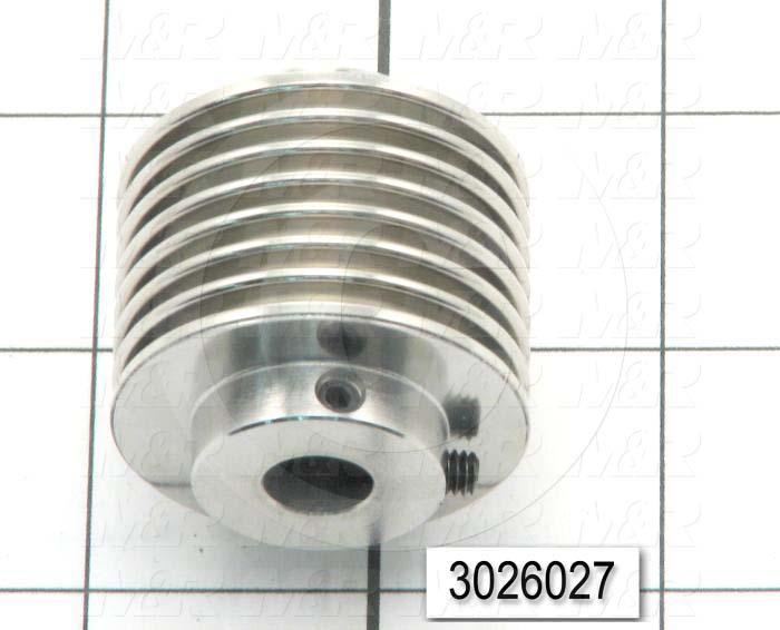 Bellows Coupling, 3/8" Hub # 1 Bore, 0.75" Hub # 1 Outer Diameter, 3/8" Hub # 2 Bore, Set Screw, 1.51" Overall Length, 1,51" Bellow Diameter, Steel Bellows  Material