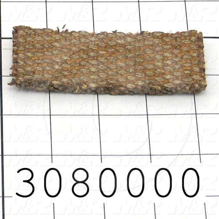 Brake Lining, Material Semi Metallic Woven, Thickness 0.25 in., Width 1.25 in., Coefficient of Friction 0.45, Max. Pressure 150 Psi