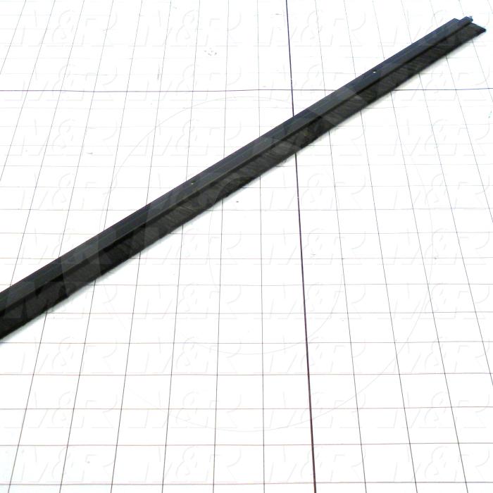 Brush, Door Bottom Sweep Brush, Aluminum Material, 48" Overall Length, Flexible Nylon Insert