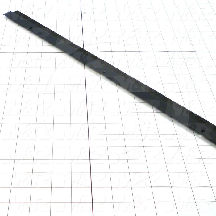 Brush, Door Bottom Sweep Brush, Aluminum Material, 48" Overall Length, Flexible Nylon Insert