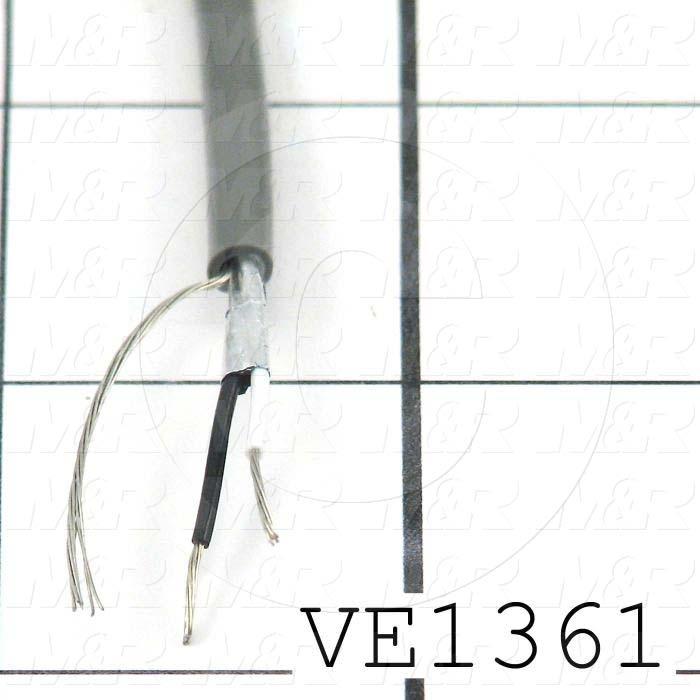 Bulk Cable, 2 Conductors, 24AWG, Shielded, Black