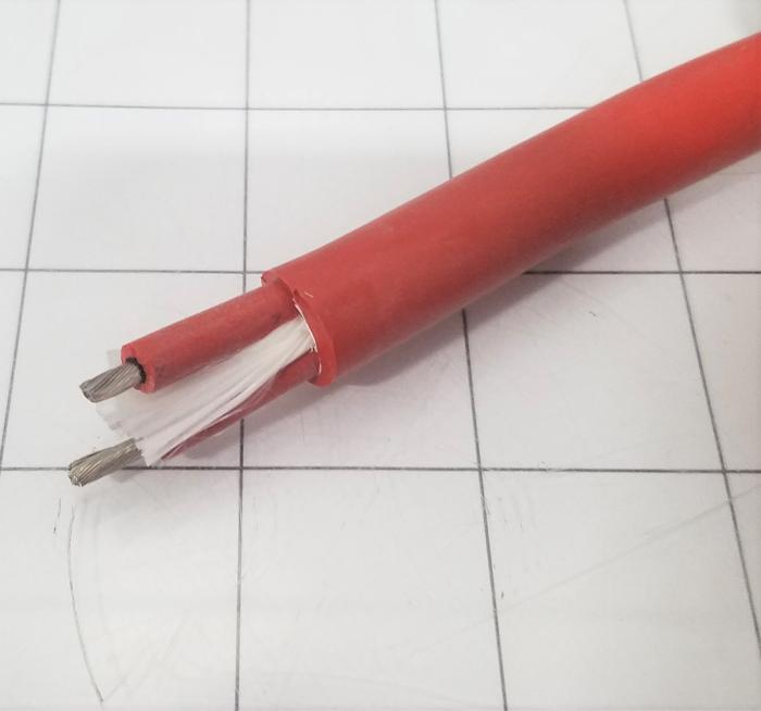Bulk Cable, 3 Conductors, 12AWG, 250ºC, 5000VAC, Silicon