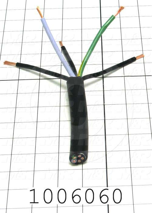 Bulk Cable, 5 Conductors, 10AWG, PVC