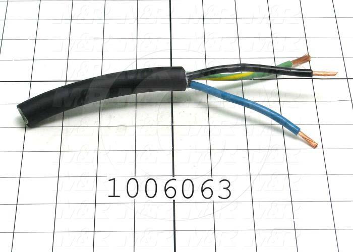 Bulk Cable, CE, 3 Conductors, 10AWG, Black