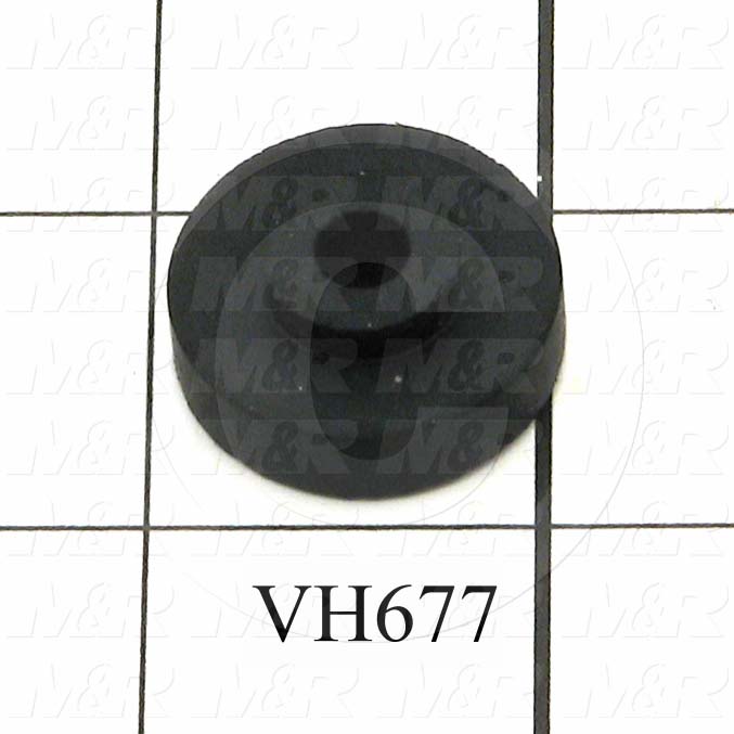Bushings, 0.25" Bore Size, 1 in. Outside Diameter, 0.25" Height, Rubber Material, 1 Gal.