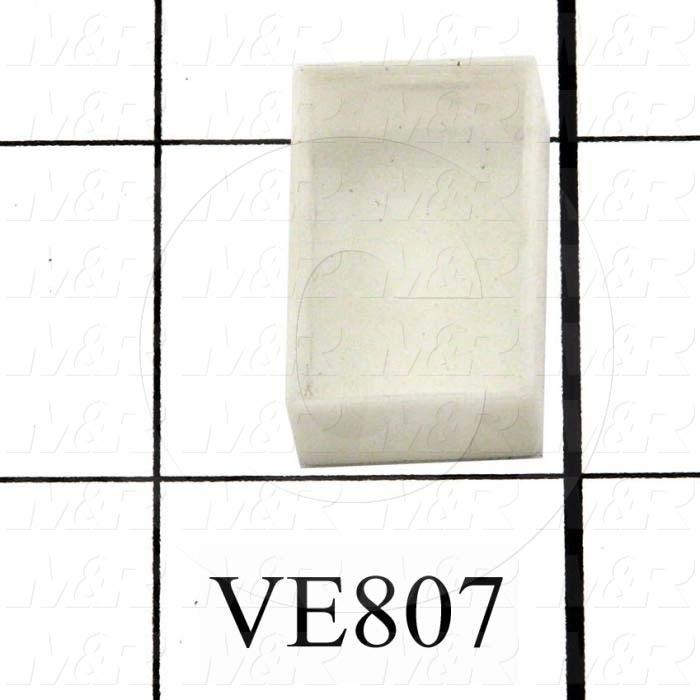 Button, Rectangular, White, Use For Pushbutton AML51 Series
