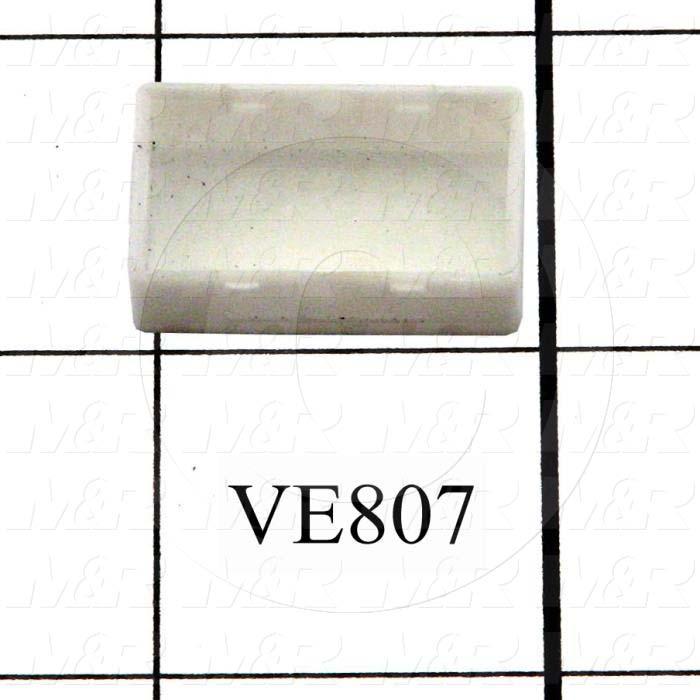 Button, Rectangular, White, Use For Pushbutton AML51 Series