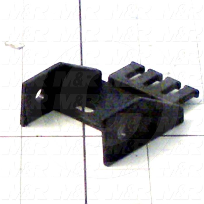 Cable Carriers & Accessories, Bracket, 1.95" Width, One Piece Bracket W/Hole & Tiewrap Plate, Plastic Material