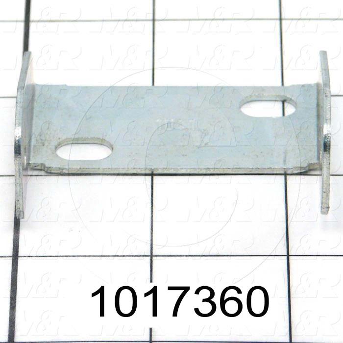 Cable Carriers & Accessories, Bracket, Zinc Finish, 2.31" Width, One Piece Bracket W/Hole, Steel Material
