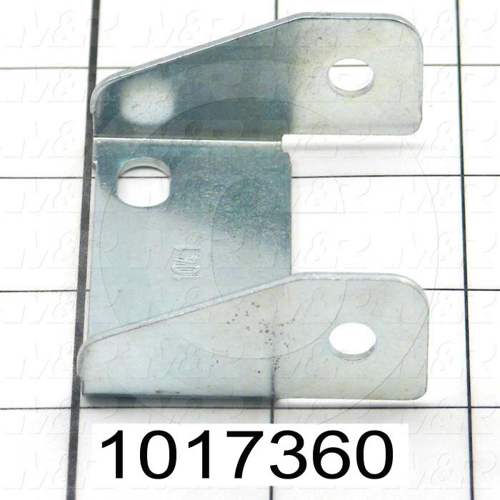 Cable Carriers & Accessories, Bracket, Zinc Finish, 2.31" Width, One Piece Bracket W/Hole, Steel Material