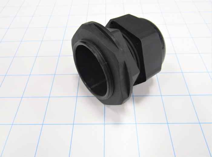 Cable Carriers & Accessories, cable gland, Nylon Material, 1.87 in. Mounting Hole Diameter, Black Color