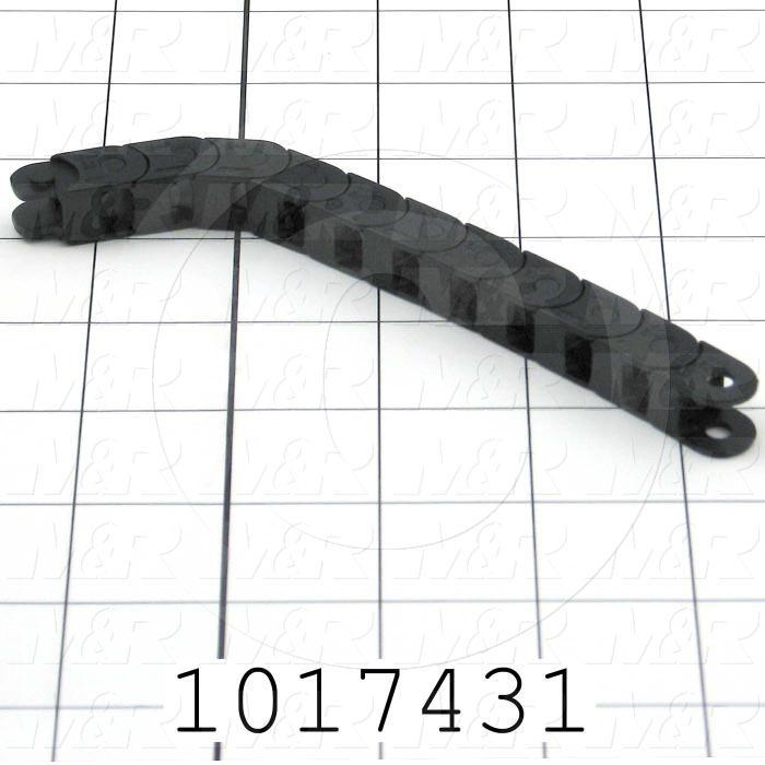 Cable Carriers & Accessories, Energy Chain, 0.47" Width, Bending Radius 0.71", Plastic Material