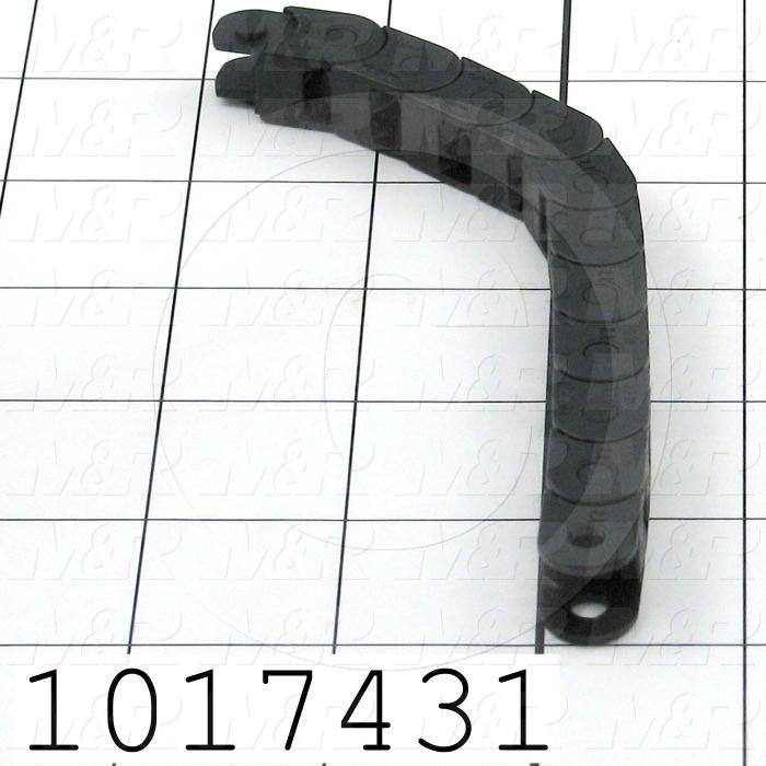 Cable Carriers & Accessories, Energy Chain, 0.47" Width, Bending Radius 0.71", Plastic Material