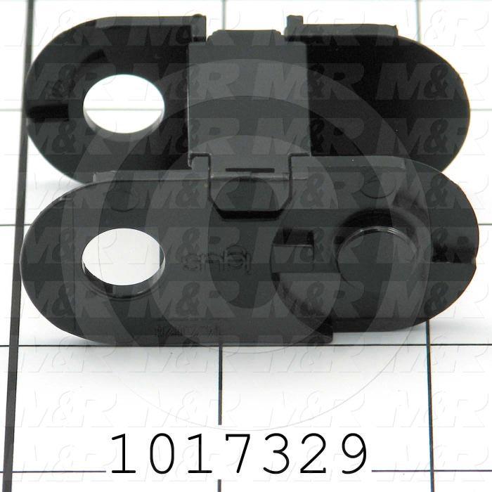 Cable Carriers & Accessories, Energy Chain, 1.42" Width, Bending Radius 2.17", Snap-Open Along Inner Radius, Plastic Material