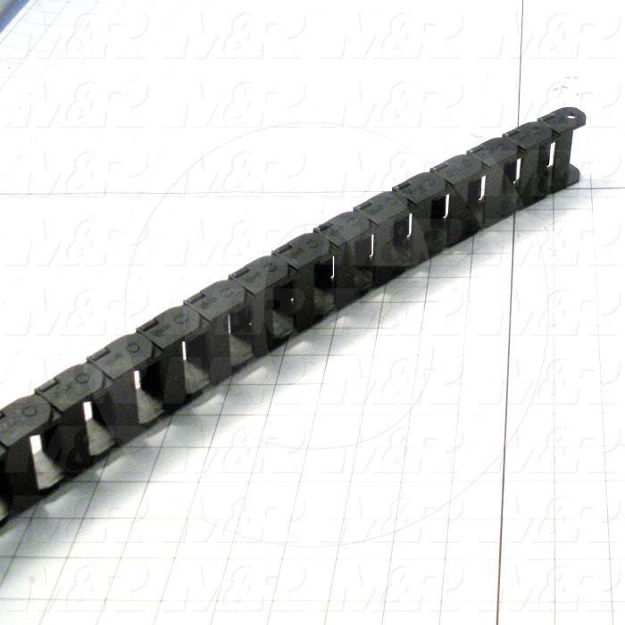 Cable Carriers & Accessories, Energy Chain, 1.94" Width, Bending Radius 1.50", Plastic Material