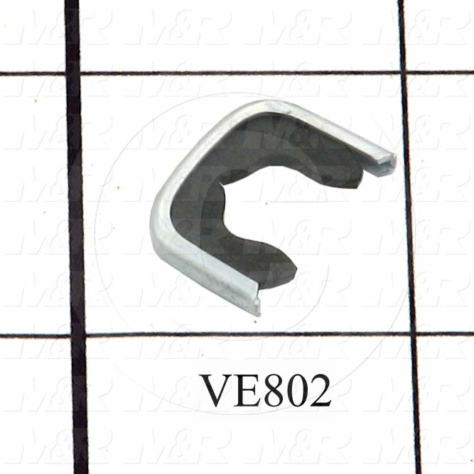 Cable Clamp, Crimp On, Use For PULSE GENERATOR, silver/Black