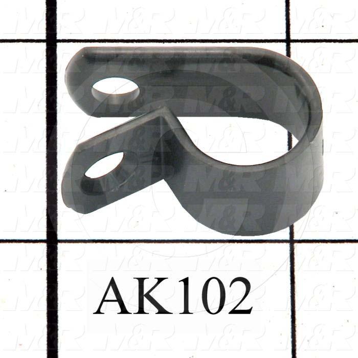 Cable Clamp, Use For PULSE GENERATOR, Black, 1/2" Inside Diameter