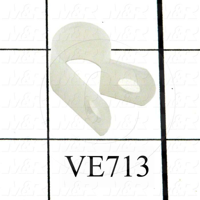 Cable Clamp, Use For PULSE GENERATOR, White, 3/8" Inside Diameter