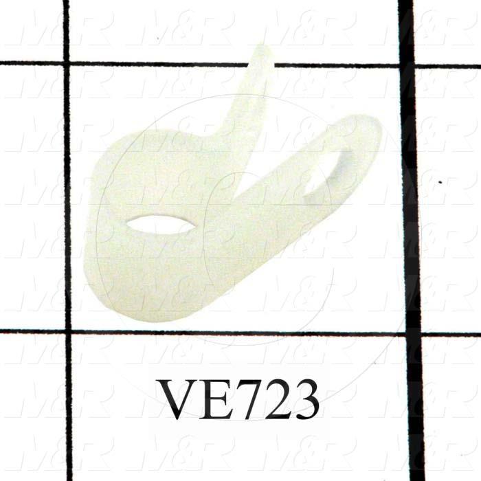 Cable Clamp, Use For PULSE GENERATOR, White, 5/16" Inside Diameter