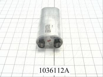Capacitor, 1.2MFD, 2500VAC, 4-blade Quick-connect Insulated Terminals, with Internal Resistor