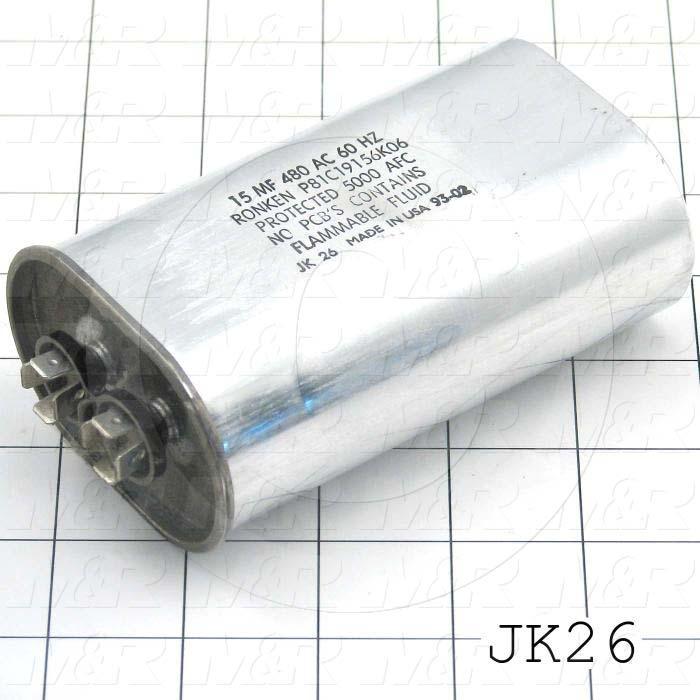 Capacitor, 15MFD, 480VAC