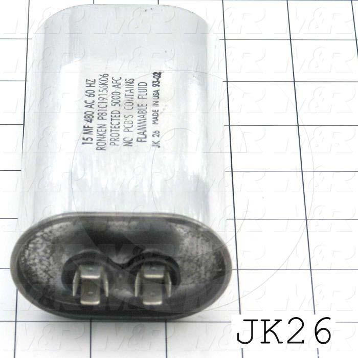 Capacitor, 15MFD, 480VAC